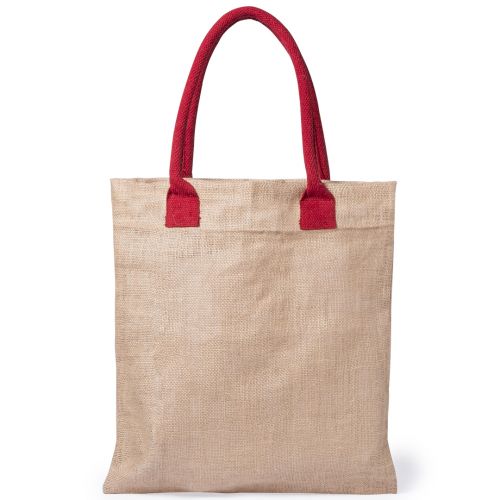 Jute Tasche | farbige Henkel - Bild 2